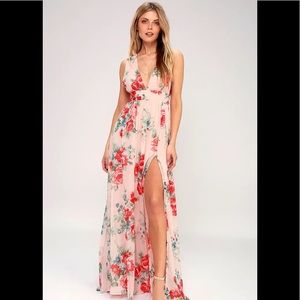 Lulu’s Garden Meandering Print Maxi Dress